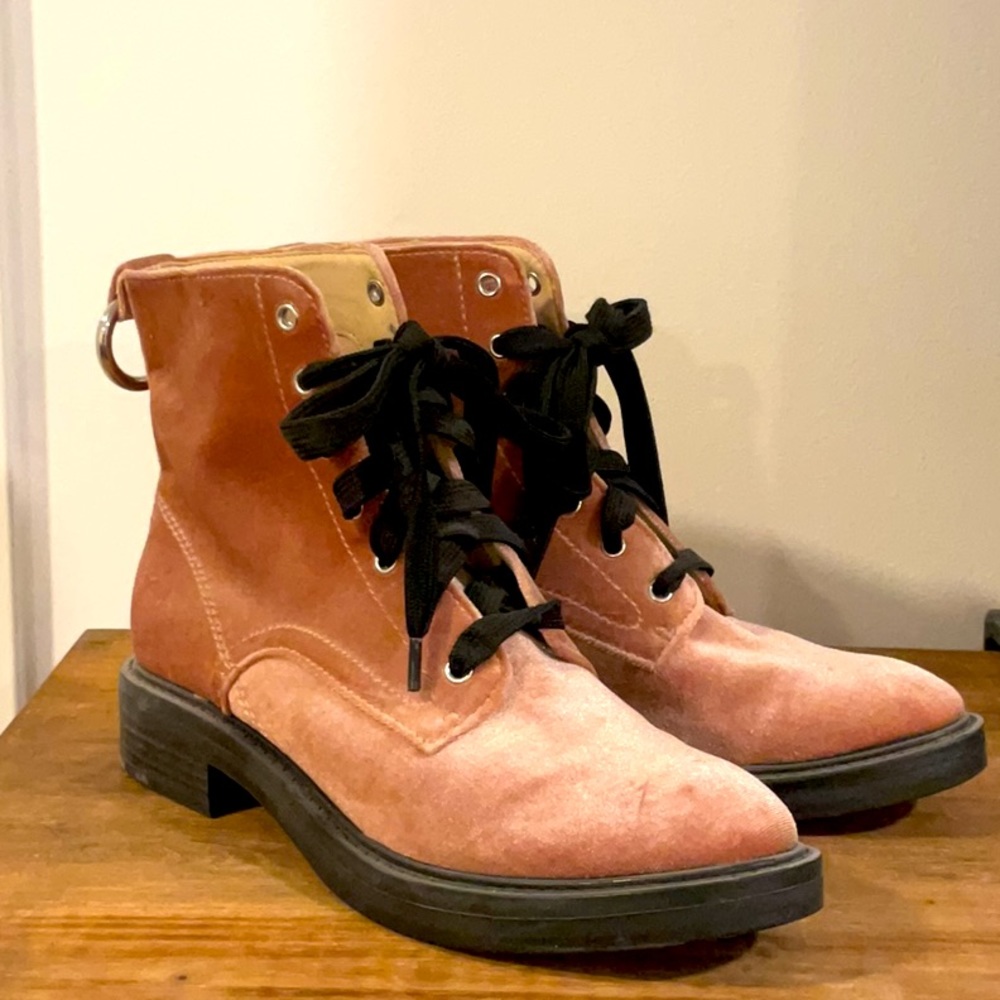 Dolce Vita dusty pink combat boots